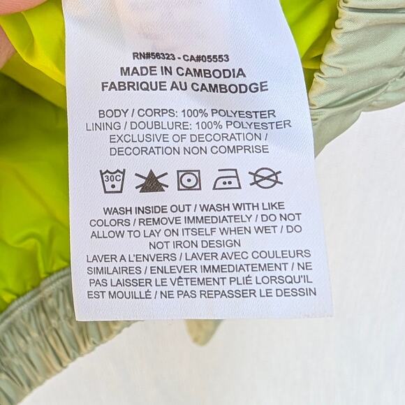 Nike Sportswear Oversized Mesh Half-zip Hooded Logo Jacket in Lime, size XS - Picture 7 of 7